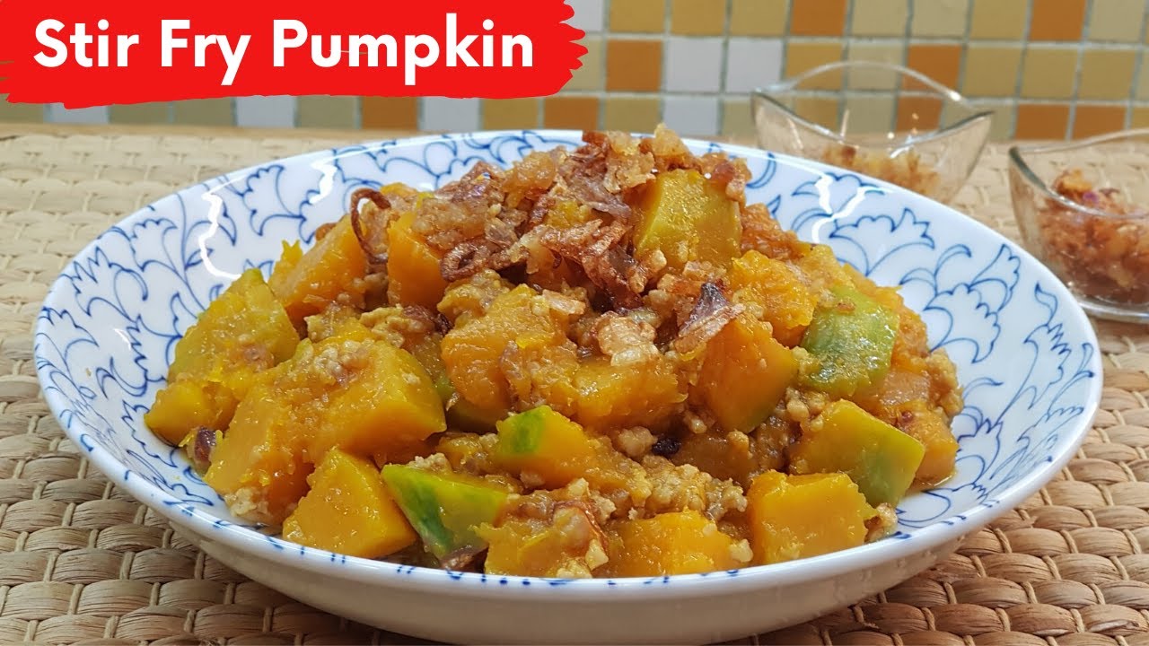 Stir Fry Pumpkin with Dried Shrimps Recipe