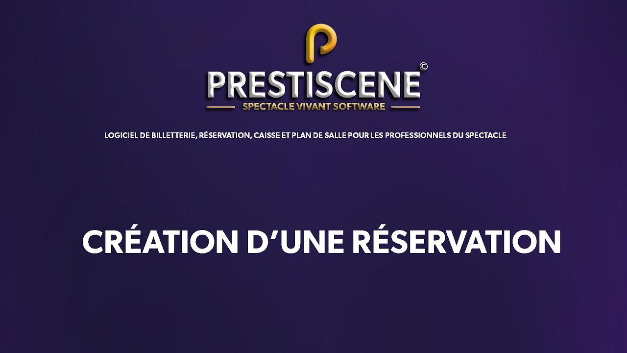 Création d'une réservation