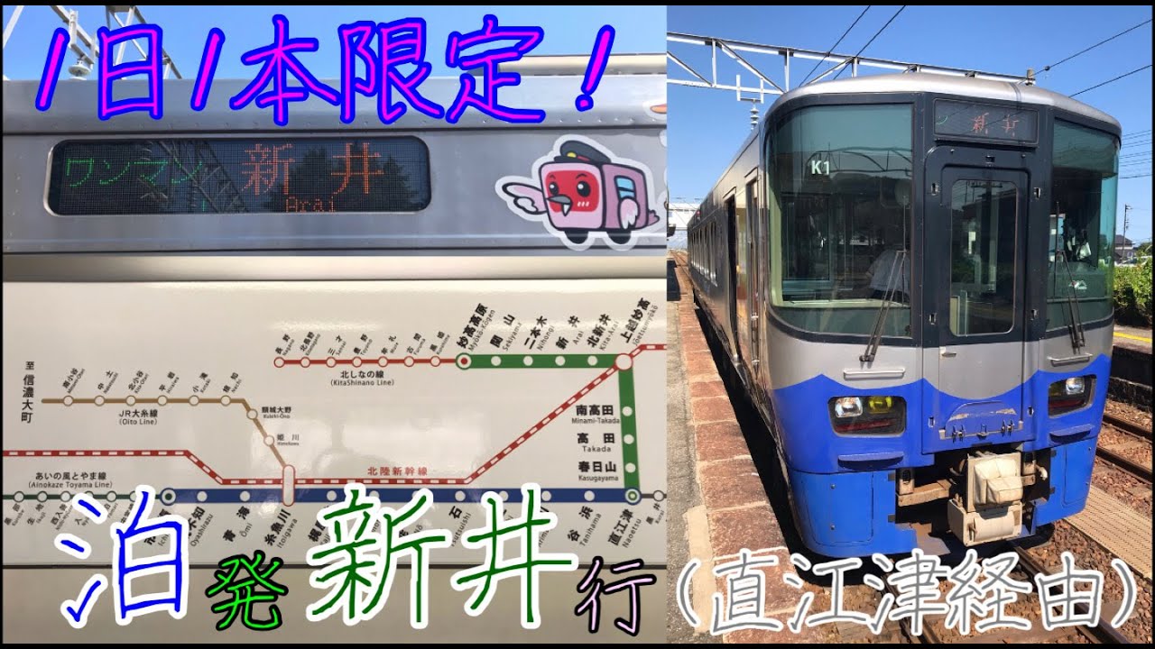 【1日1本限定！】泊発(直江津経由)新井行に乗ってきた