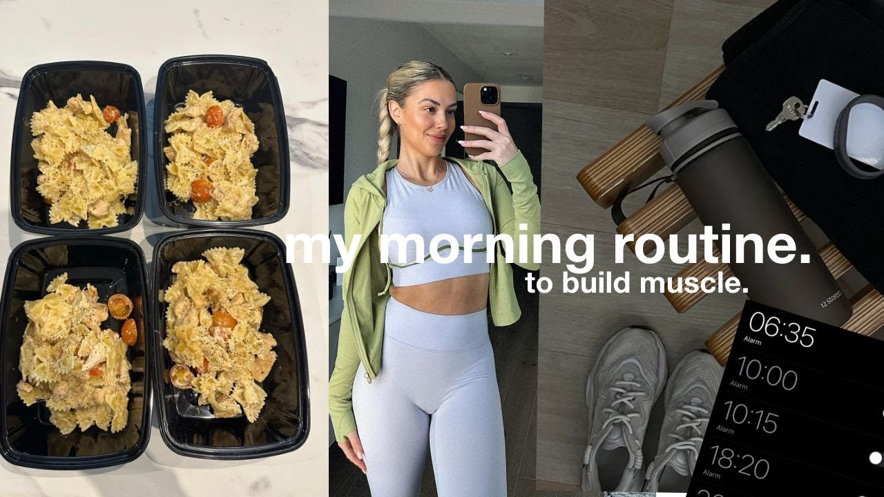 MY REALISTIC MORNING ROUTINE WHILST BULKING |  breakfast, meal prep, workout, ASMR