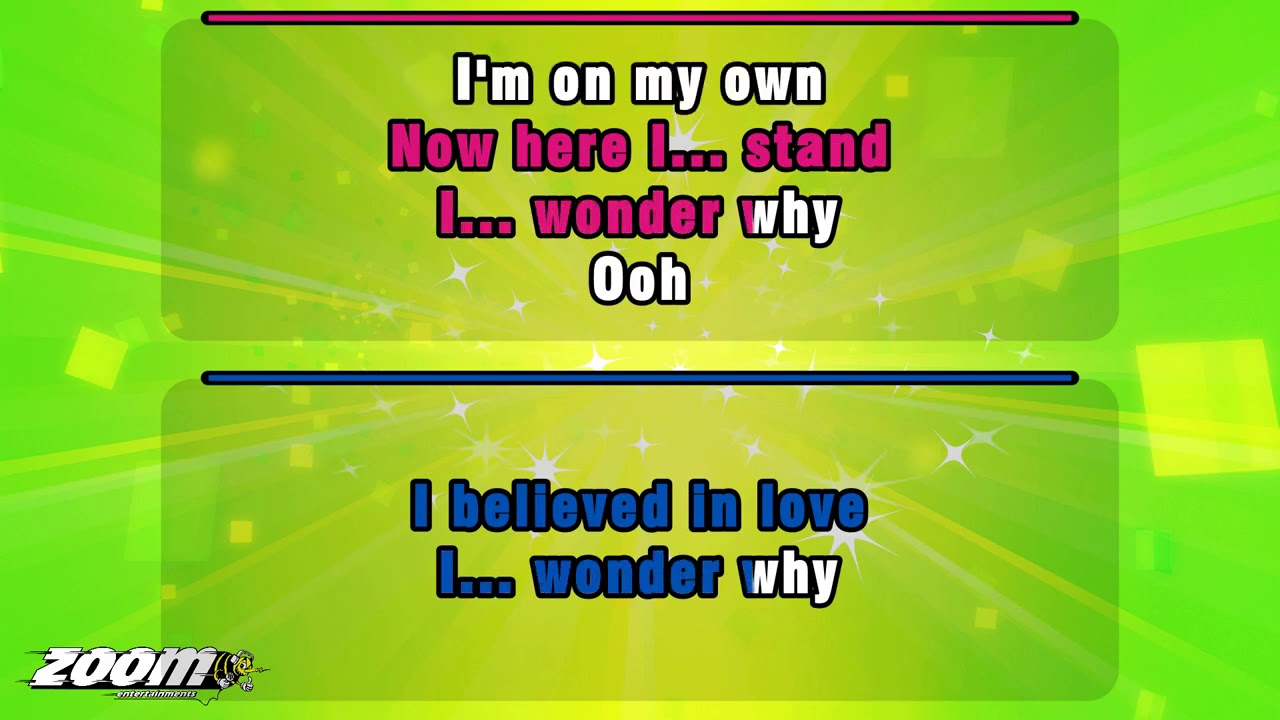 Patti LaBelle And Michael McDonald - On My Own - Karaoke Version from Zoom Karaoke