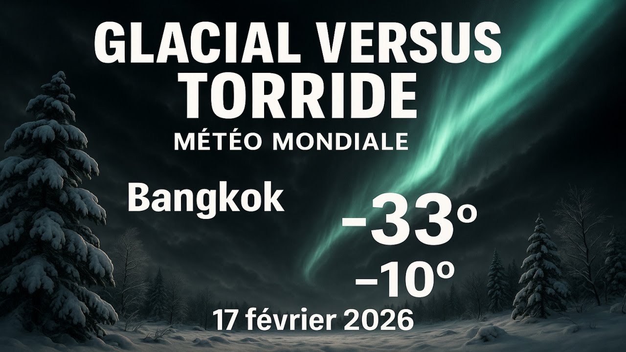 🌍☀️❄️ L'extrême contraste de 43°C fait trembler le monde: 17 février 2026 - Bangkok VS Moscou! 😱