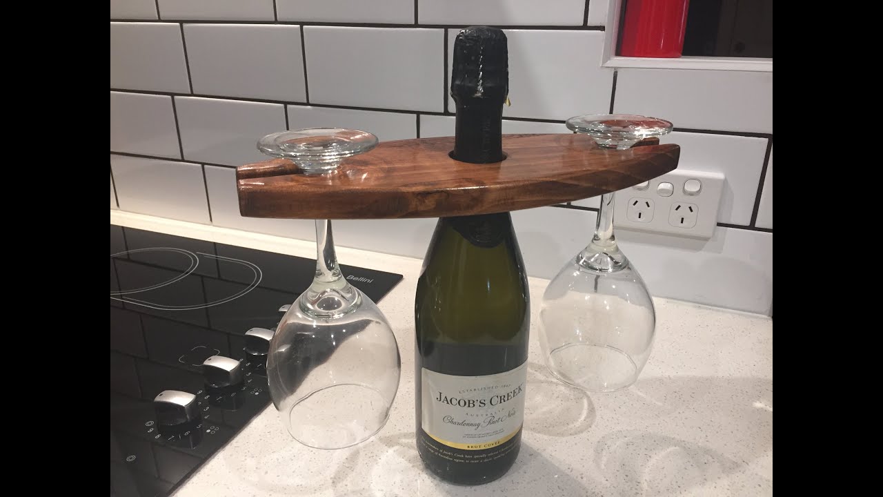 Making a wine glass holder