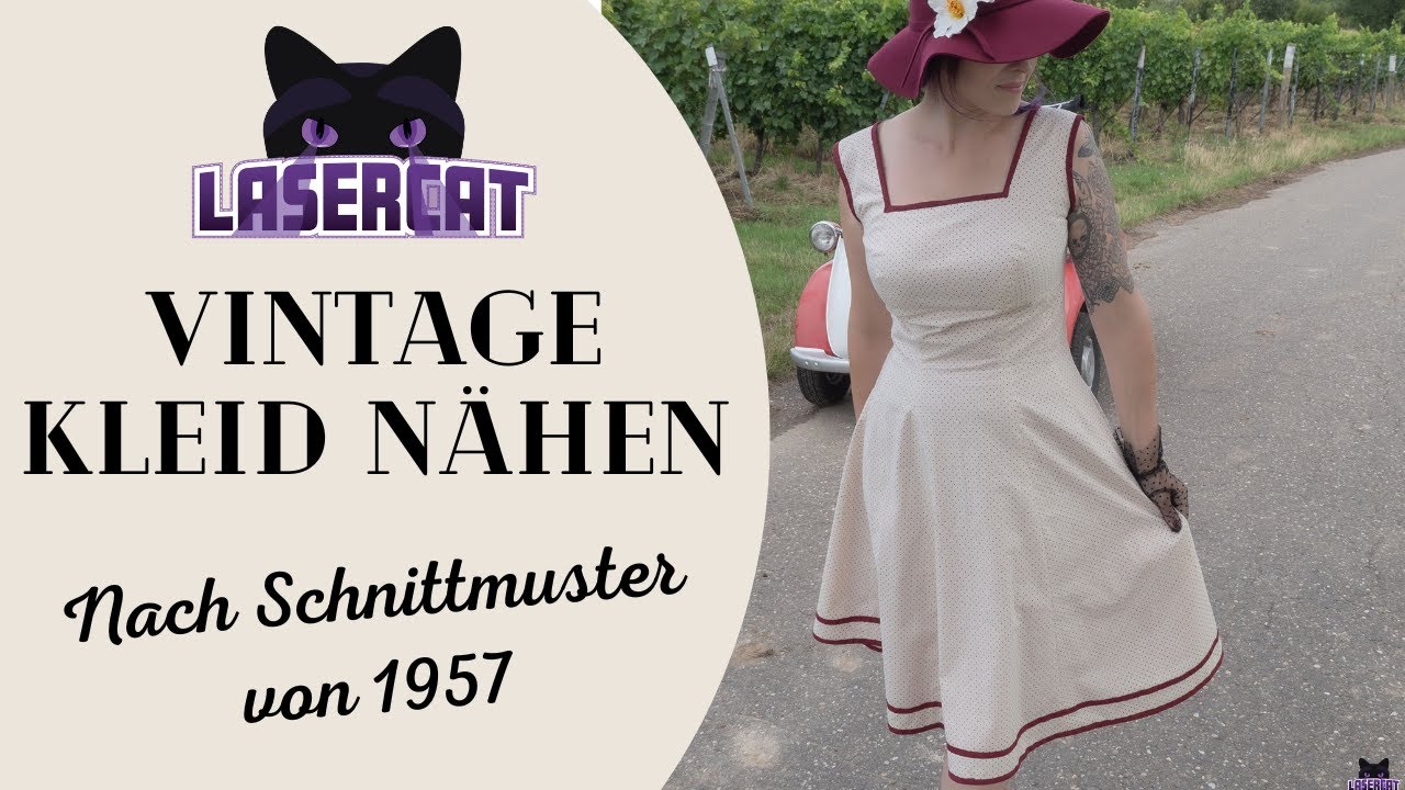 Vintagekleid nähen nach Original Schnitt von 1957