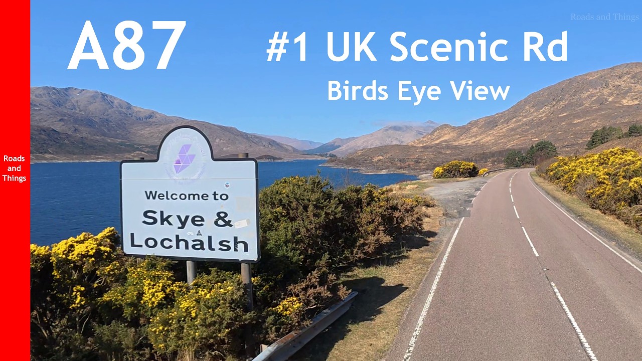 Epic A87 Highland Drive Scotland – Moriston Bridge to Kyle of Lochalsh | Sunlit Scenic Road 4K