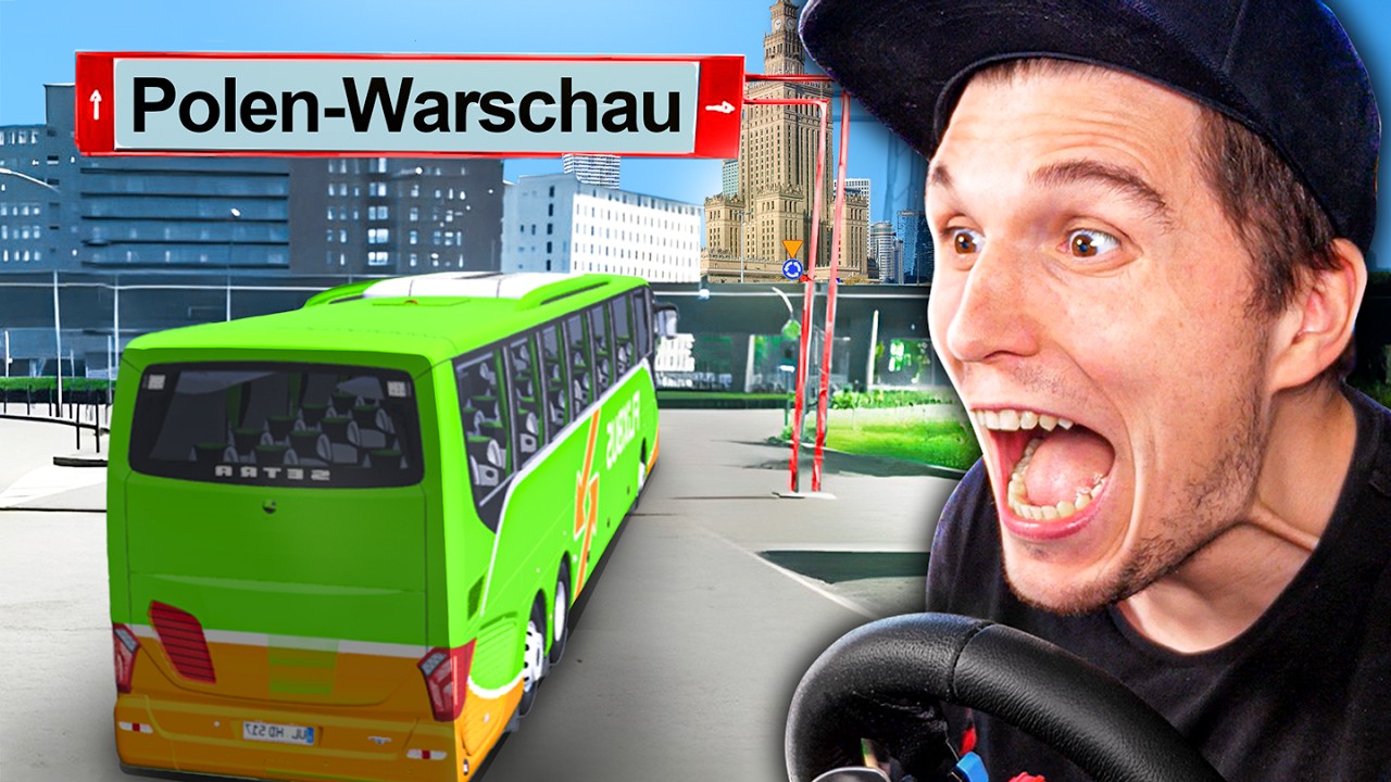Chaosfahrt in die POLNISCHE Hauptstadt | Fernbus Simulator
