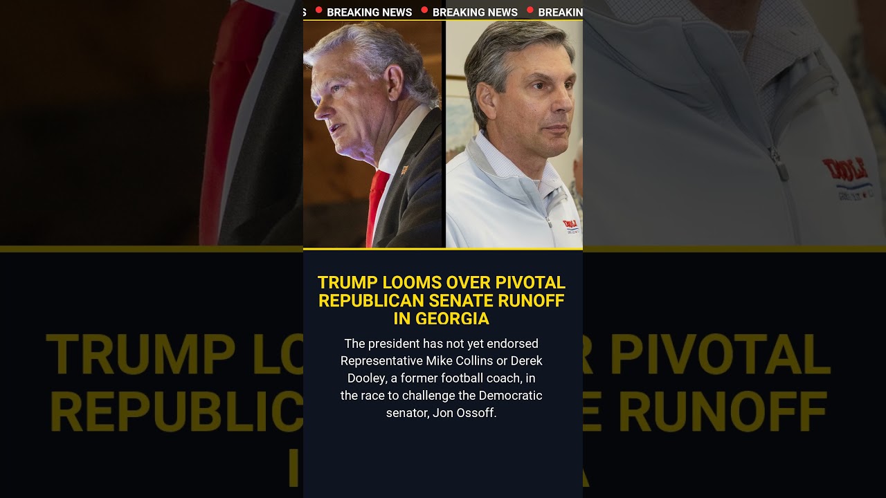 Trump Looms Over Pivotal Republican Senate Runoff in Georgia