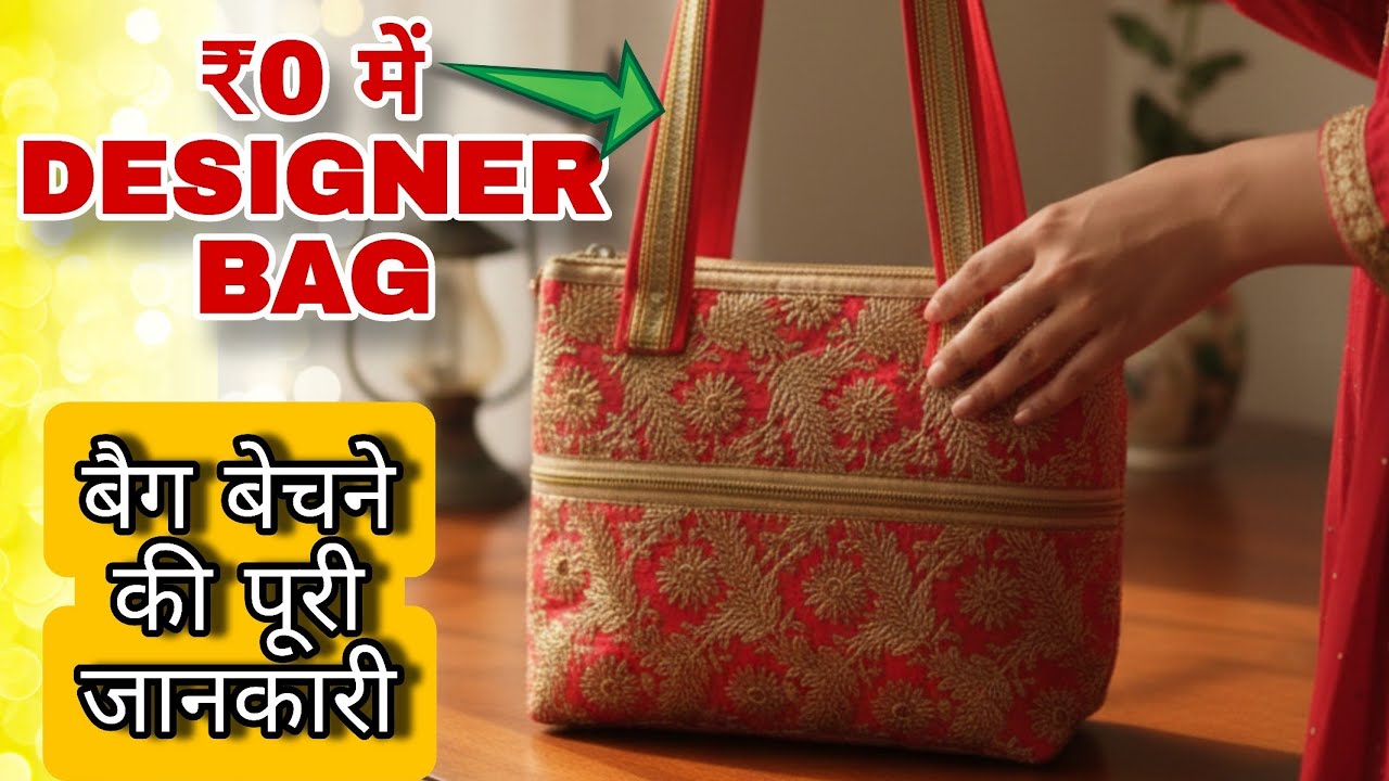 😍Unbelievable 0₹ में बनाओ Viral 2 zipper handbag /Bag Selling Reality/DiY