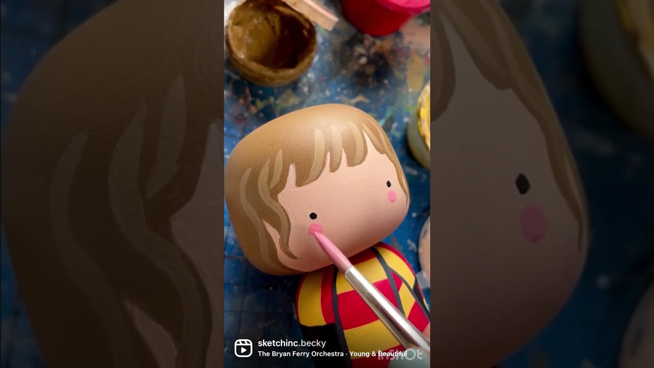 Craft Kokeshi Doll painting #artist #artwork #craft #kokeshi #doll #painting