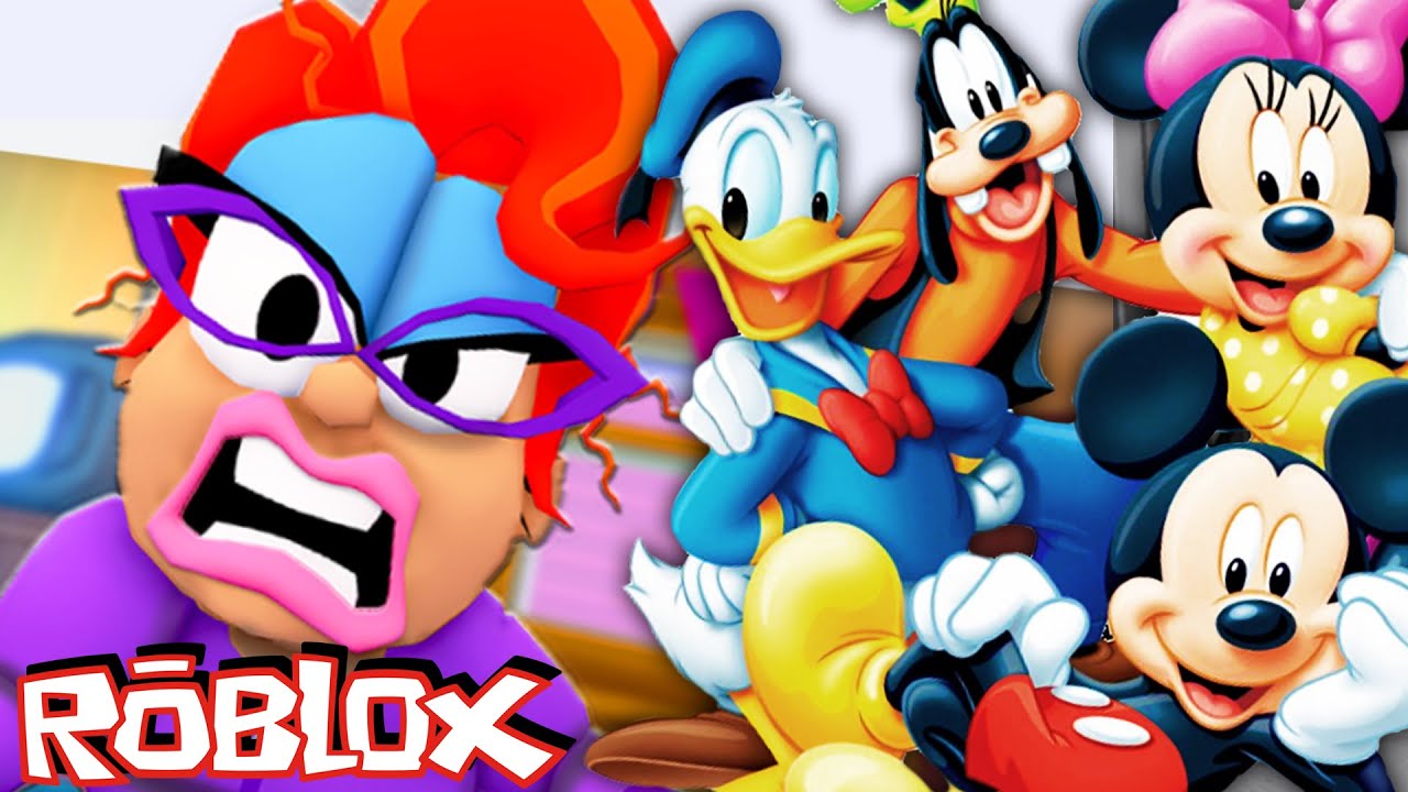 Mickey Mouse Clubhouse ESCAPE CRAZY CAT LADY in Roblox!