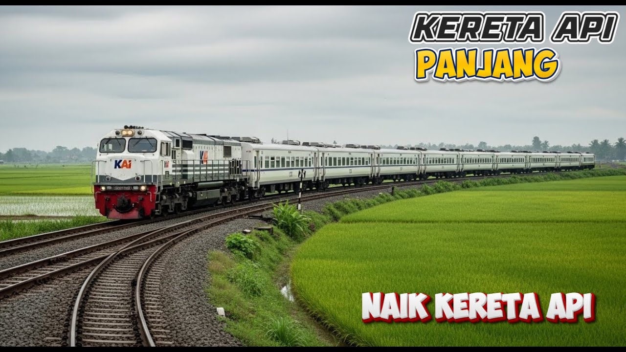 TRAIN CROSSING RICE FIELDS