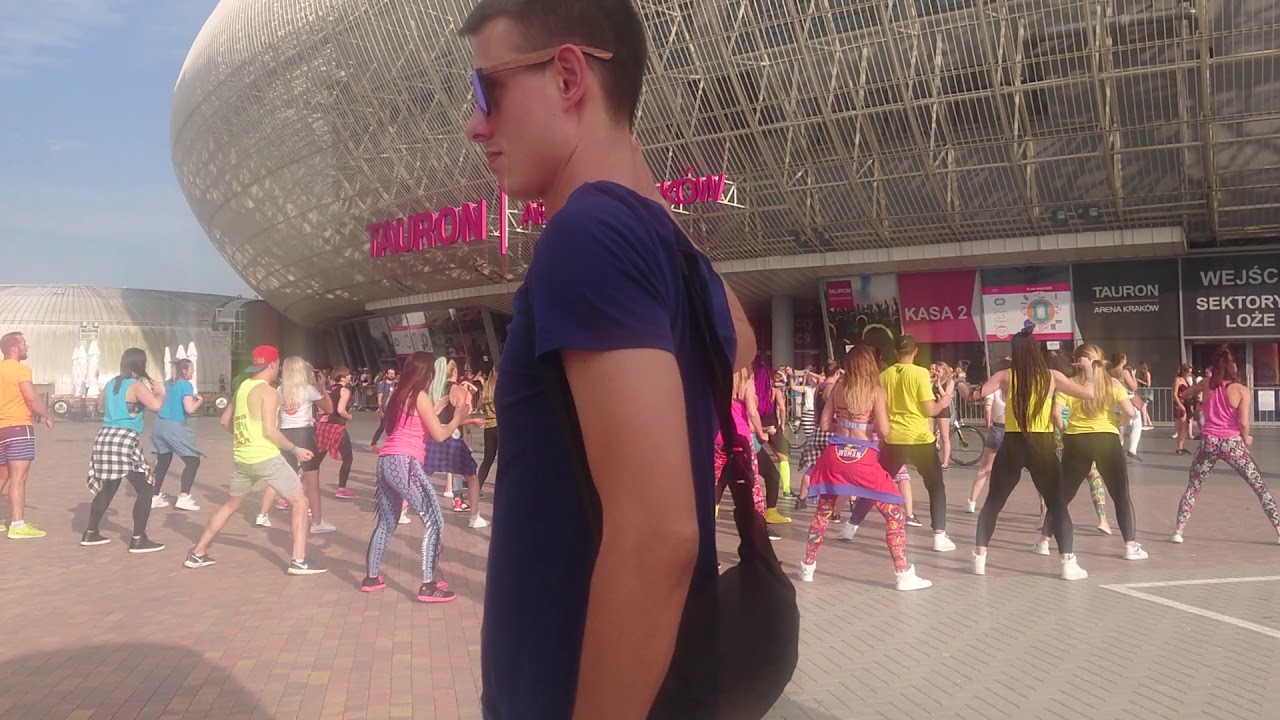 Zumba Flashmob before concert of Daddy Yankee Kraków 2019