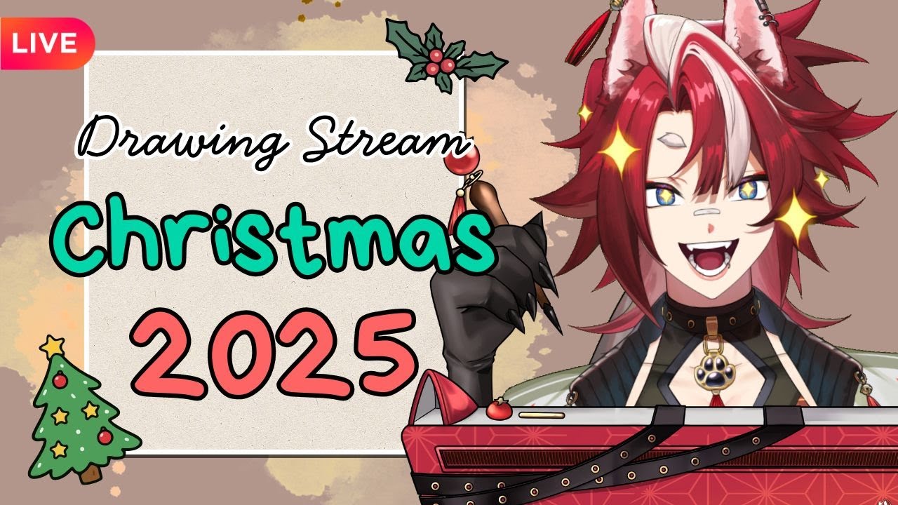 【วาดรูป】วาดรูปคริสต์มาส 2025 !【Free Talk】