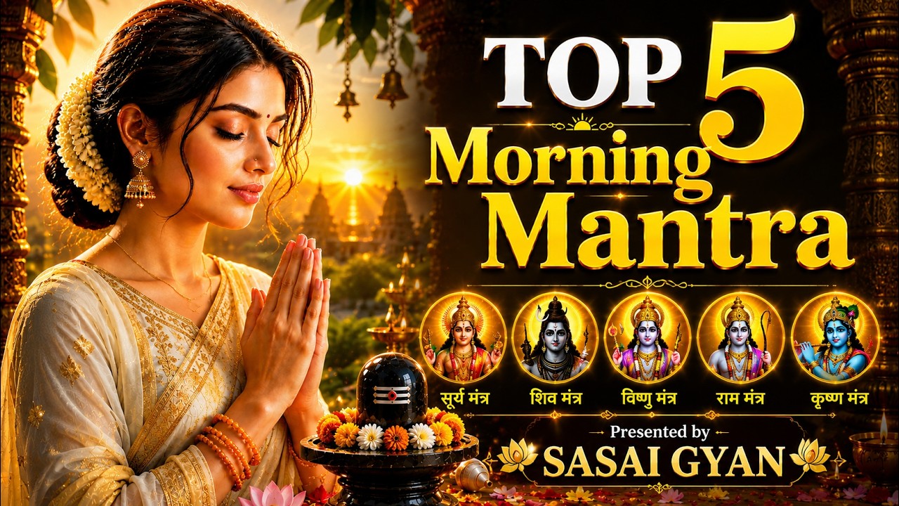 🌅 TOP 5 Morning Mantras | Morning Prayer | Surya, Shiva, Vishnu, Ram & Krishna Mantra | Daily Prayer