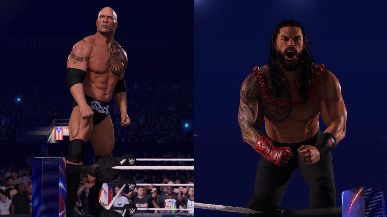 The Rock Vs Roman Reigns - Extreme Rules Match | WWE 2K24 PS5 4K