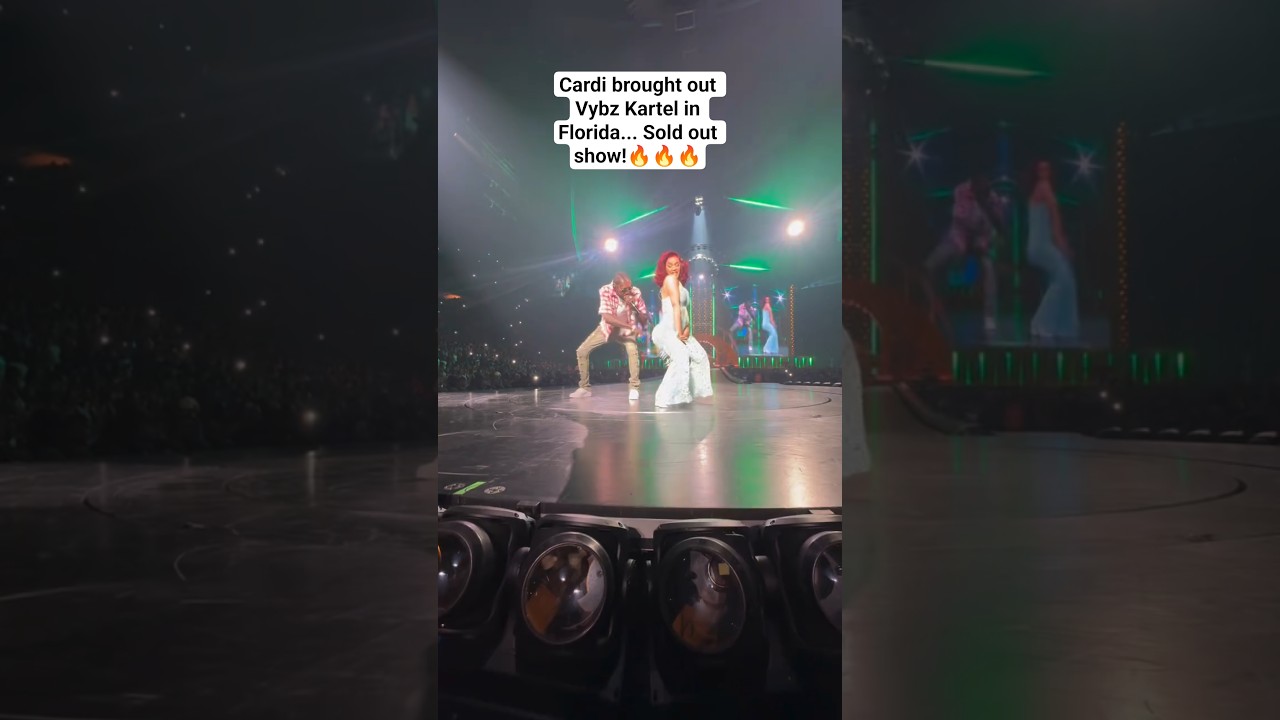 Cardi brought out Vybz Kartel in Florida... Sold out show!🔥🔥🔥