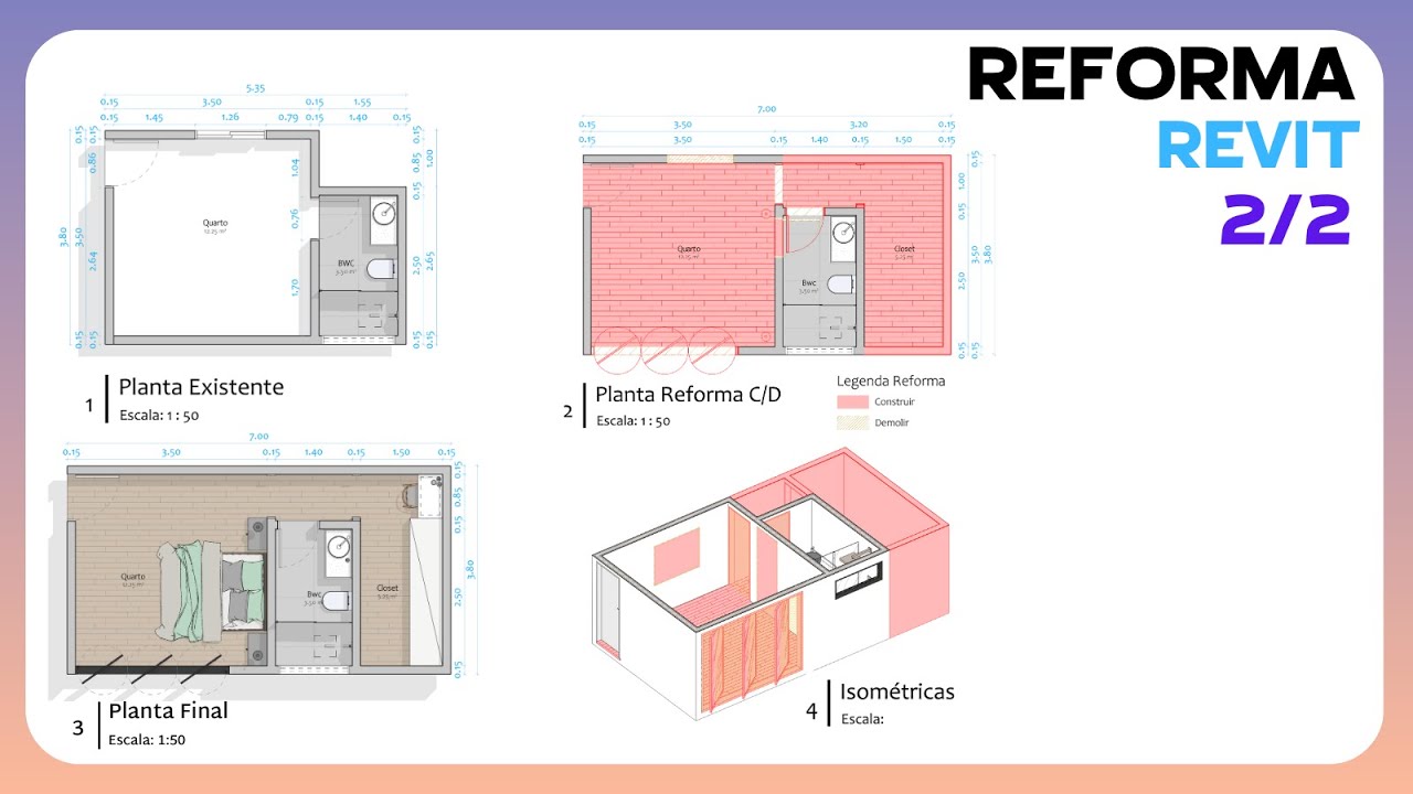 Como fazer plantas de reforma no revit - parte 2