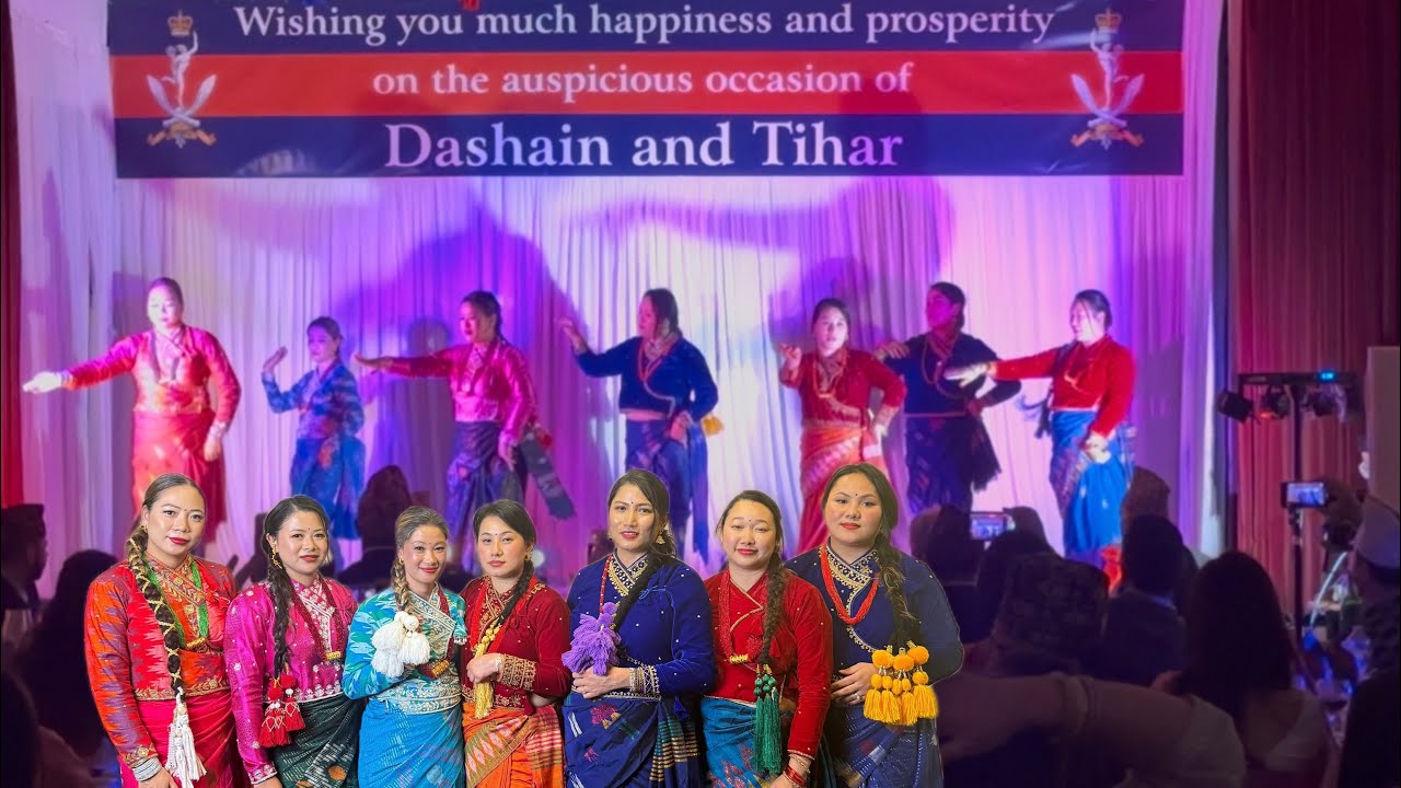 Blandford Dashain party 2025/performance by intake 08 ladies/Nepalese dance/Mix Nepali songs/UK