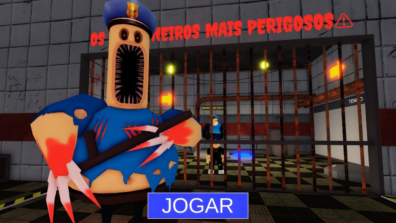 ESCAPEI DO POLICIAL GORDÃO DO MAL NO ROBLOX!! BARRY EXE PRISON RUN!