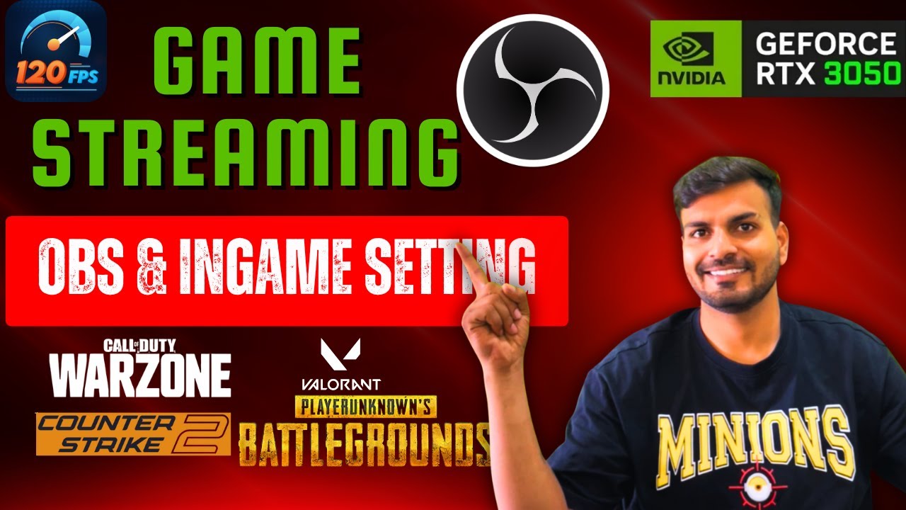 Best OBS Settings for 120+ FPS Streaming | Warzone, Valorant & CS2 (RTX 3050 + i5 12th Gen)