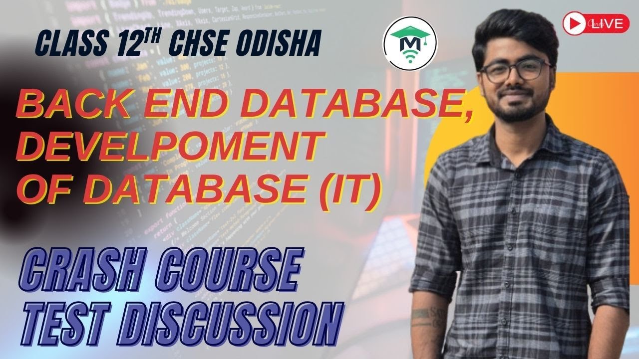 Class 12 IT | Data Base Management | Crash Course Test Discussion CHSE Odisha | MatSciOdia