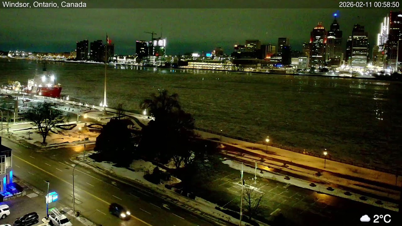 2026-02-10 Morning Segment - Detroit River Live Cam from Windsor, Ontario, Canada