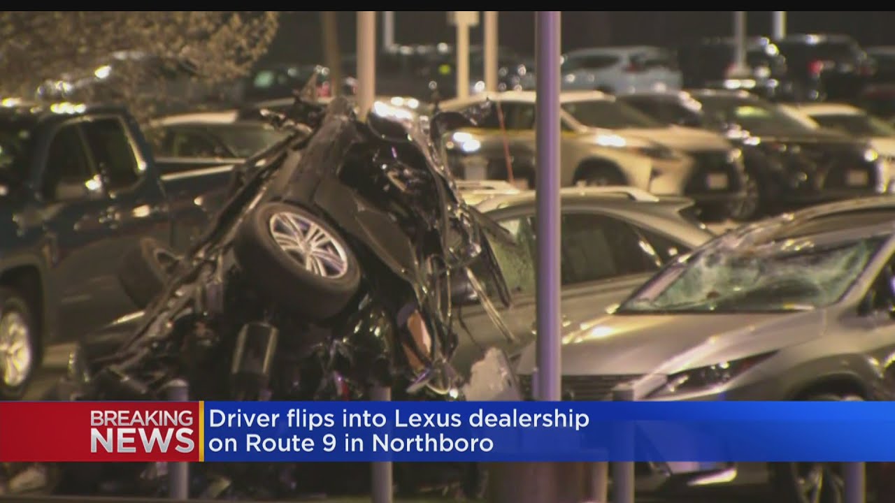 Driver Flips Car Into Lexus Dealership In Northboro