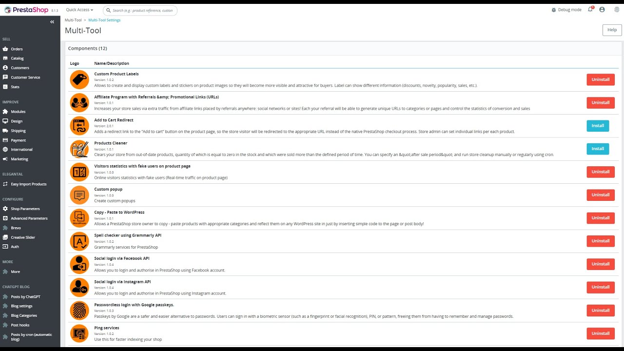 Multi-tool v.1.0.2 - PrestaShop module archived