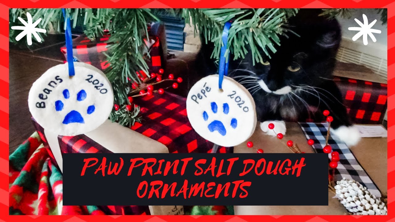 HOW TO MAKE A SALT DOUGH PAW PRINT ORNAMENT | DIY Pet Paw Print Keepsake