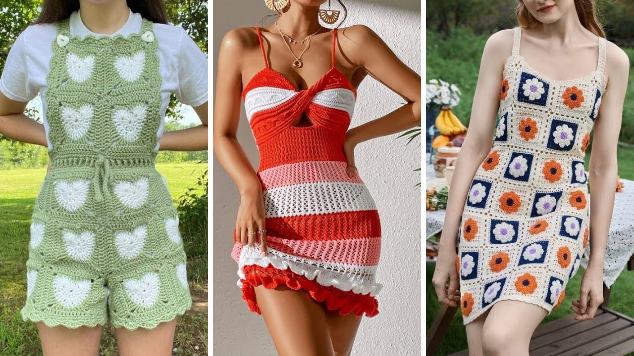 Latest Crochet Outfit Ideas 2024 // handmade & Stylish Women’s Crochet Dress Designs