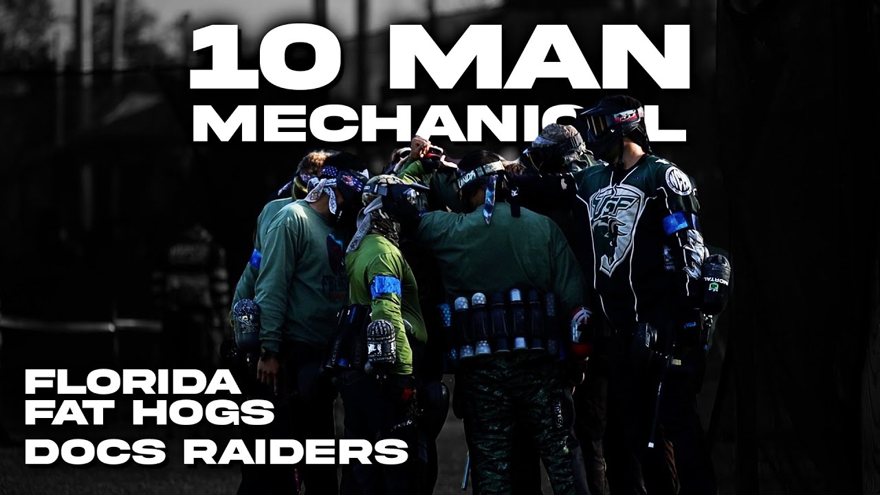 10MAN MECHANICAL PAINTBALL - TIKIS PAINTBALL - FAT HOGS DOCS RAIDERS #paintball