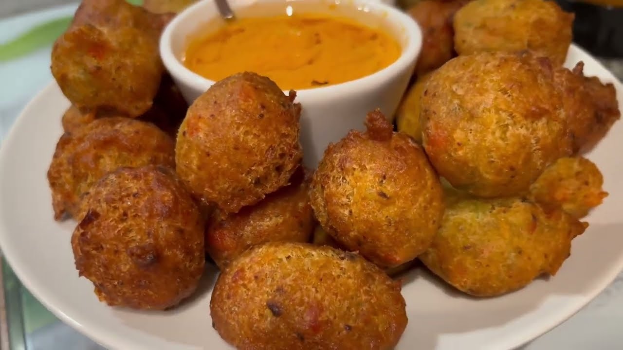 Beignets sardine aux légumes.