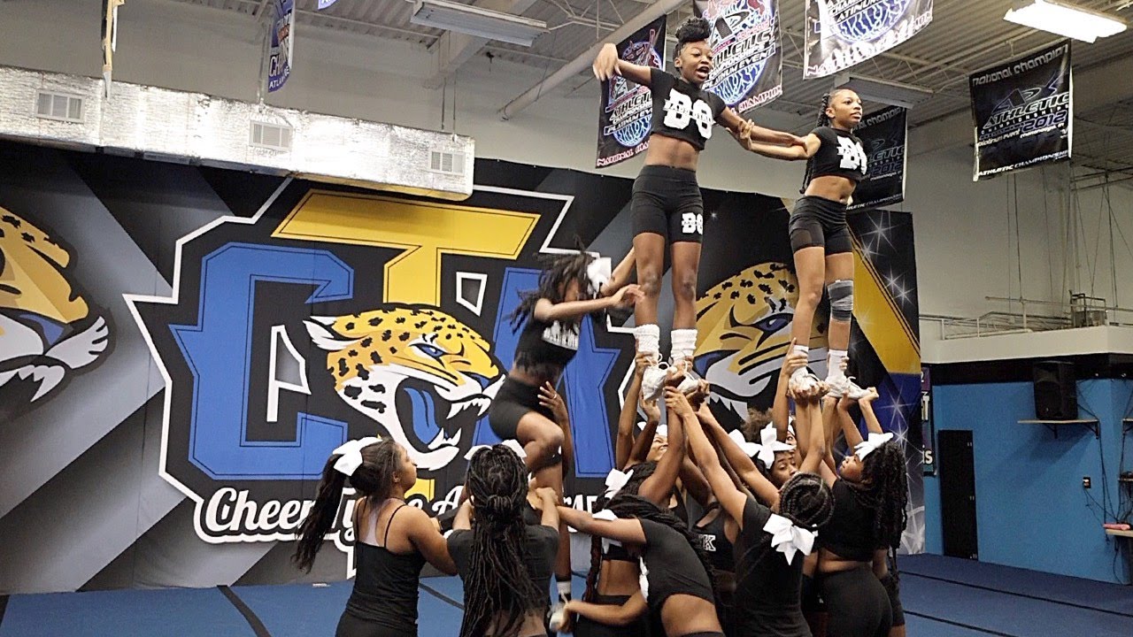 B.A.D.D. Girls Cheer | FRANTIC Flyer RUINS Competition Pyramid!