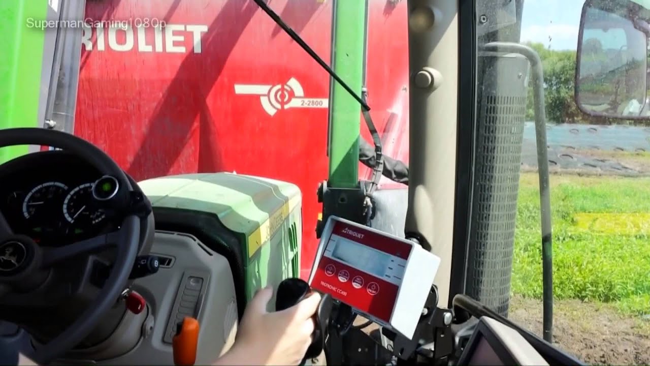 John Deere 6210R Frontloader - Triolet mixer wagon | 1080p |