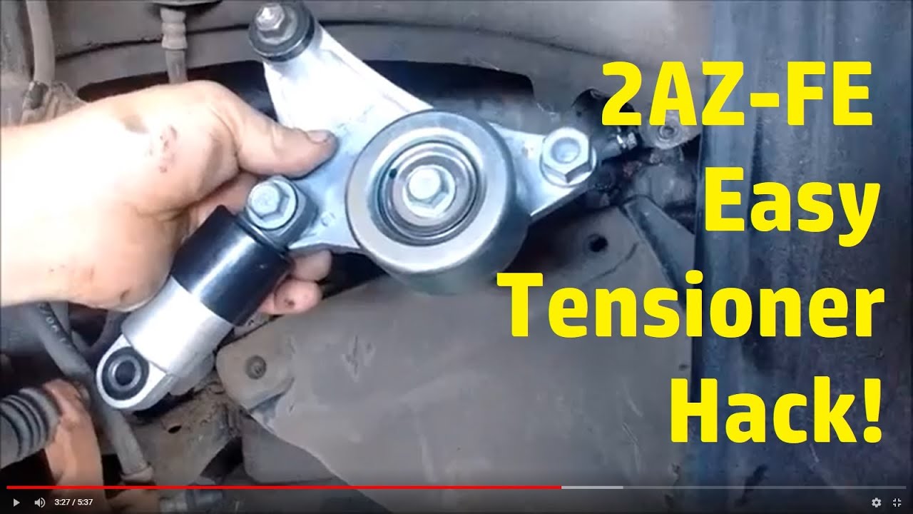Взлом натяжителя - поликлиновой ремень - Toyota 2,4-литровый 2AZ-FE - Highlander RAV4 Camry
