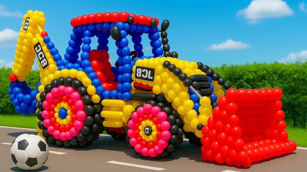 The mascot vibrato assistant JCB and Tractor on the football field is popular, co produced