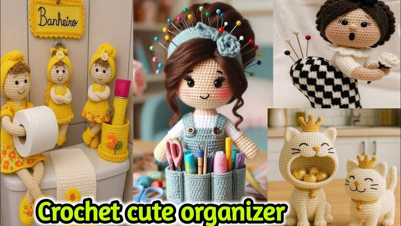 Cute Crochet organizers || useful Crochet ideas|| Crochet Home Decors || knitted organizers
