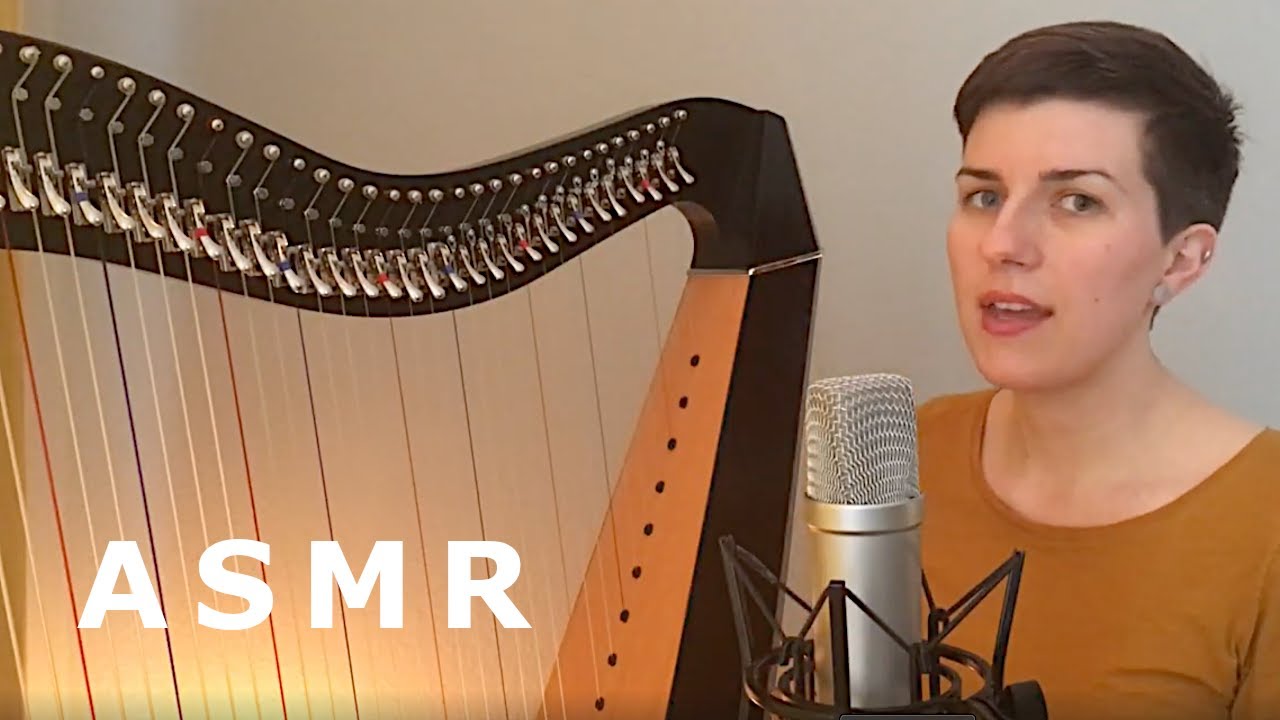 ASMR | HARP SOUNDS + SOFT SPOKEN RELAXATION SESSION