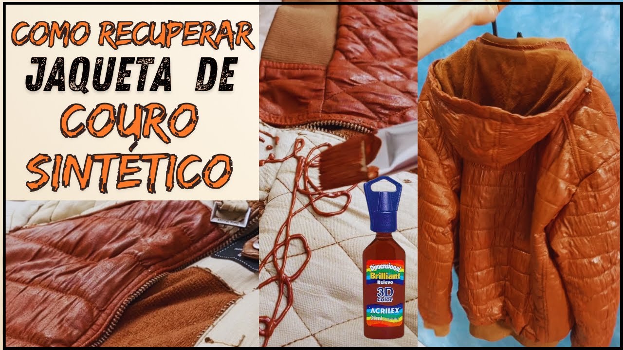 COMO RESTAURAR JAQUETA DE COURO SINTÉTICO? | Veja como minha esposa restaurou minha Jaqueta de Couro
