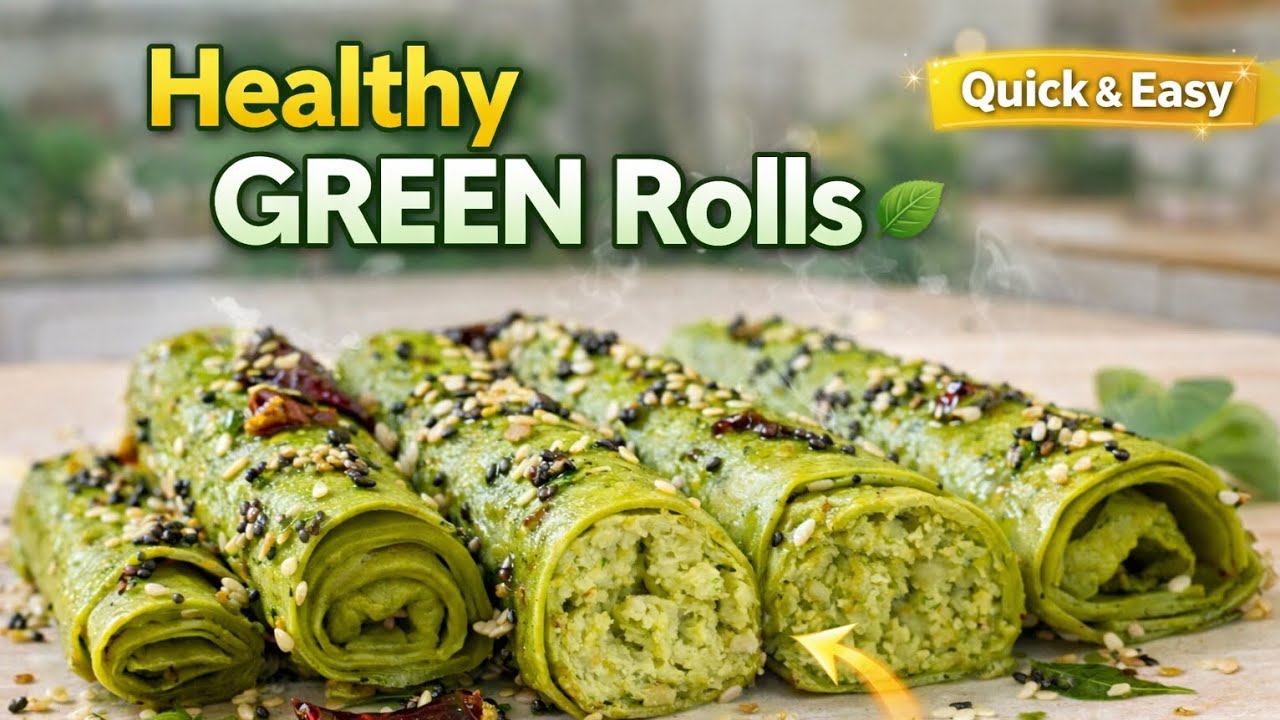 Healthy Green Roll ,NO FRY RECIPEE