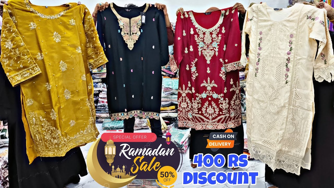 Hyderabad Wholesale Ramzan Special 3 Days Dhamaka Offers Russian Plazoo Suits 5XL Readymade Dresses 