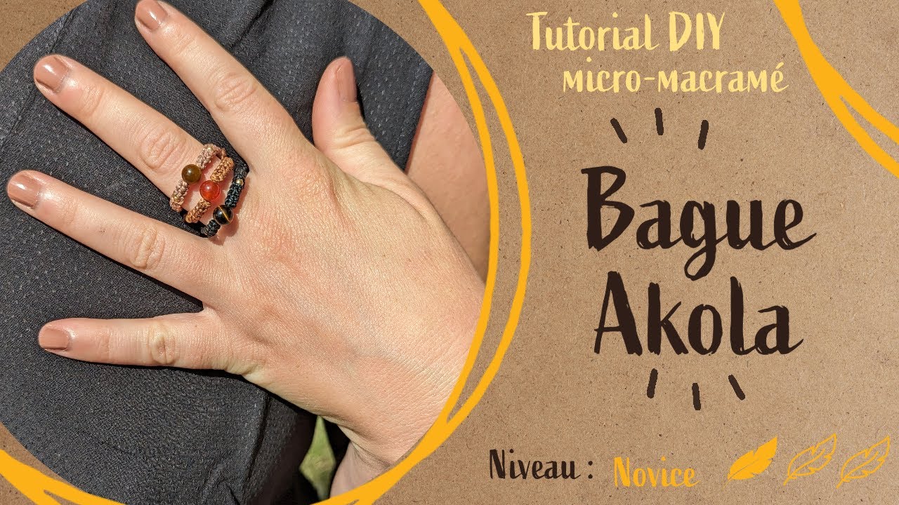 TUTO MICRO MACRAME ••• Bague Akola ••• FACILE ➰ - Boho and Wood Macramé