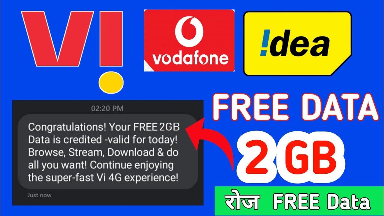 Vi Free Data New Code 2022 | Vi Free Data Code | Vi Free Data 2022 | Vi Free 2GB Data Offers