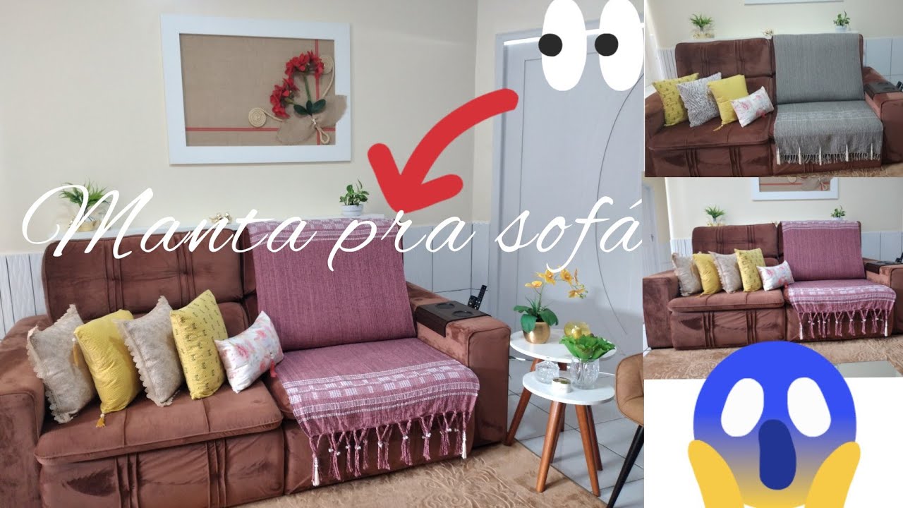 Faça você mesmo/Manta pra sofá feito com pano de rede/Ficou linda# Nazirlandia Aguiar