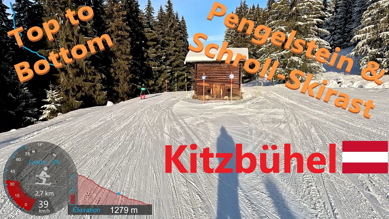 [4K] Skiing Kitzb&uuml;hel KitzSki, 3S-Bahn to Pengelstein Top to Bottom, Austria, GoPro HERO11