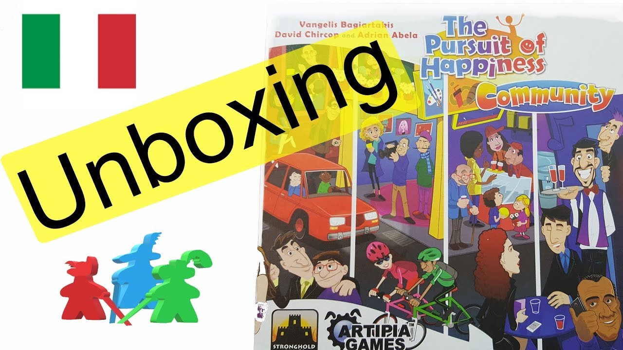 Pursuit of Happiness - La Ricerca della Felicità - espansione Community unboxing Italiano