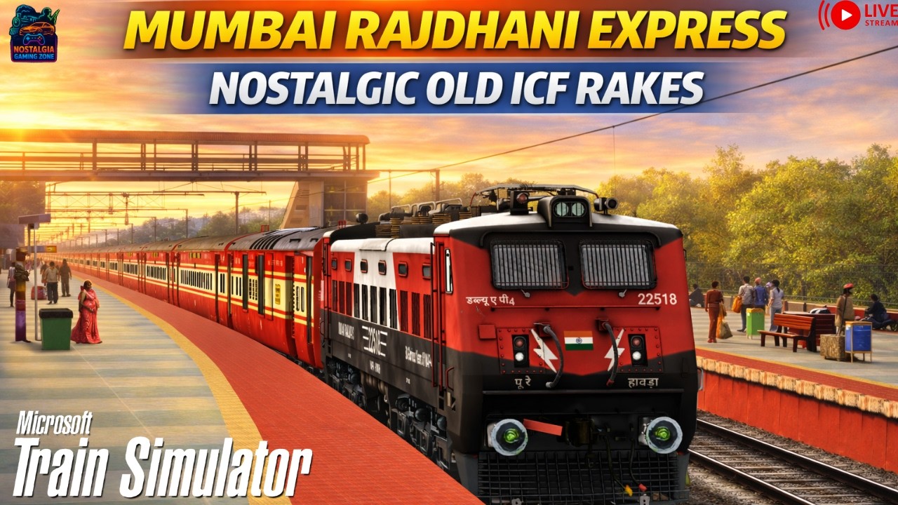 🚄 ICF Rajdhani Returns! WAP4 Push-Pull Express Bhusawal–CSMT 🔴 LIVE Khandesh #live #msts #rajdhani