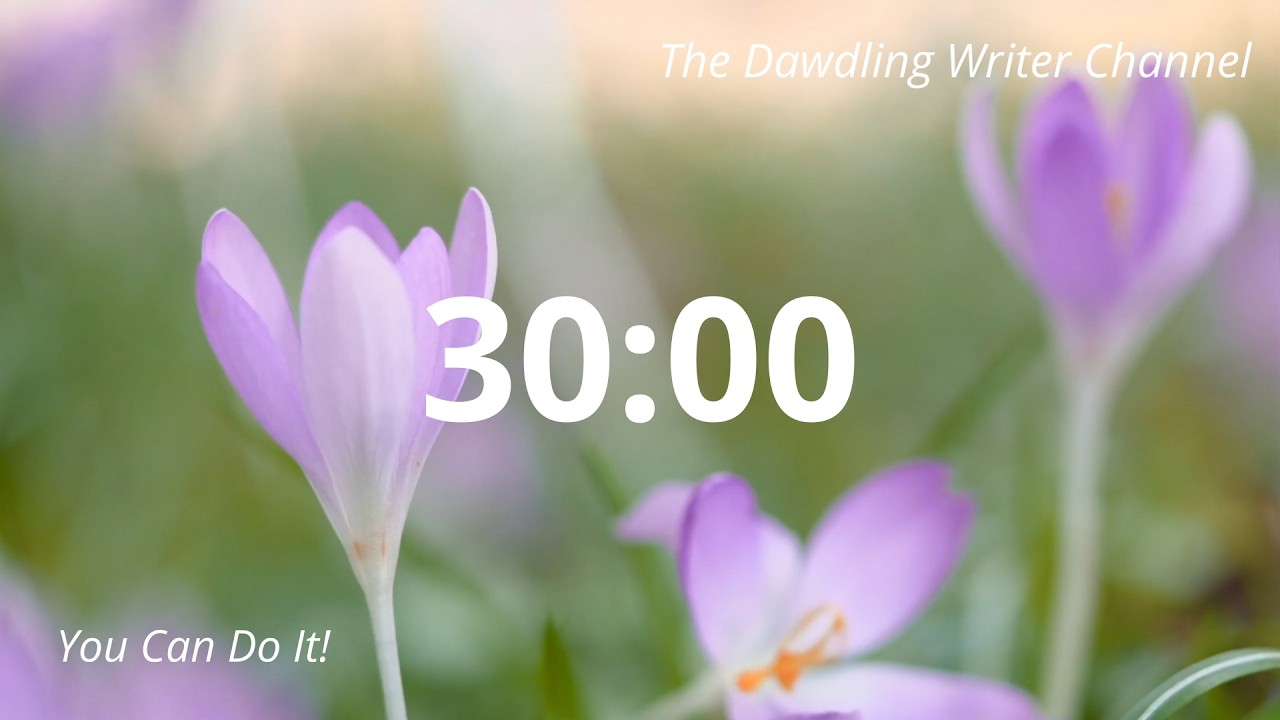 30 Min SILENT Flowers Timer for Focus, Writing, Studying, Working, Reading, etc. (Chimes at the end)