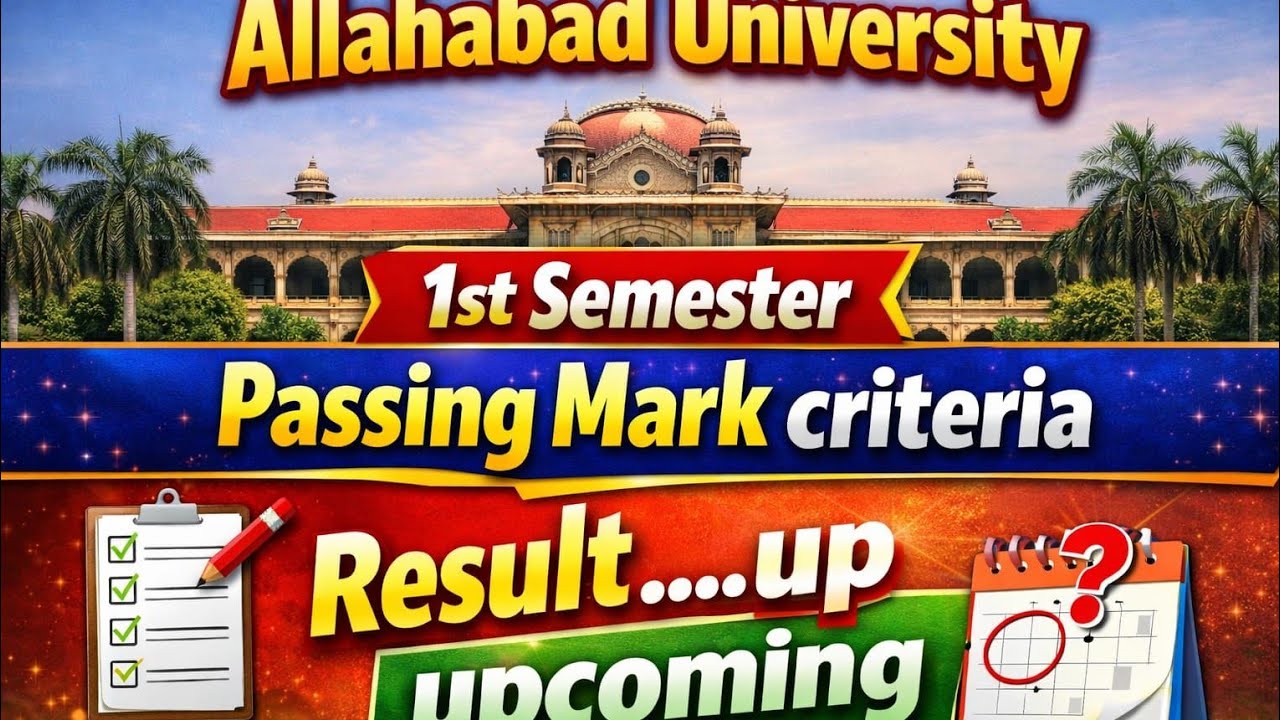 Allahabad University 1st semester passing Mark criteria and upcoming results 2025 #allahabad 