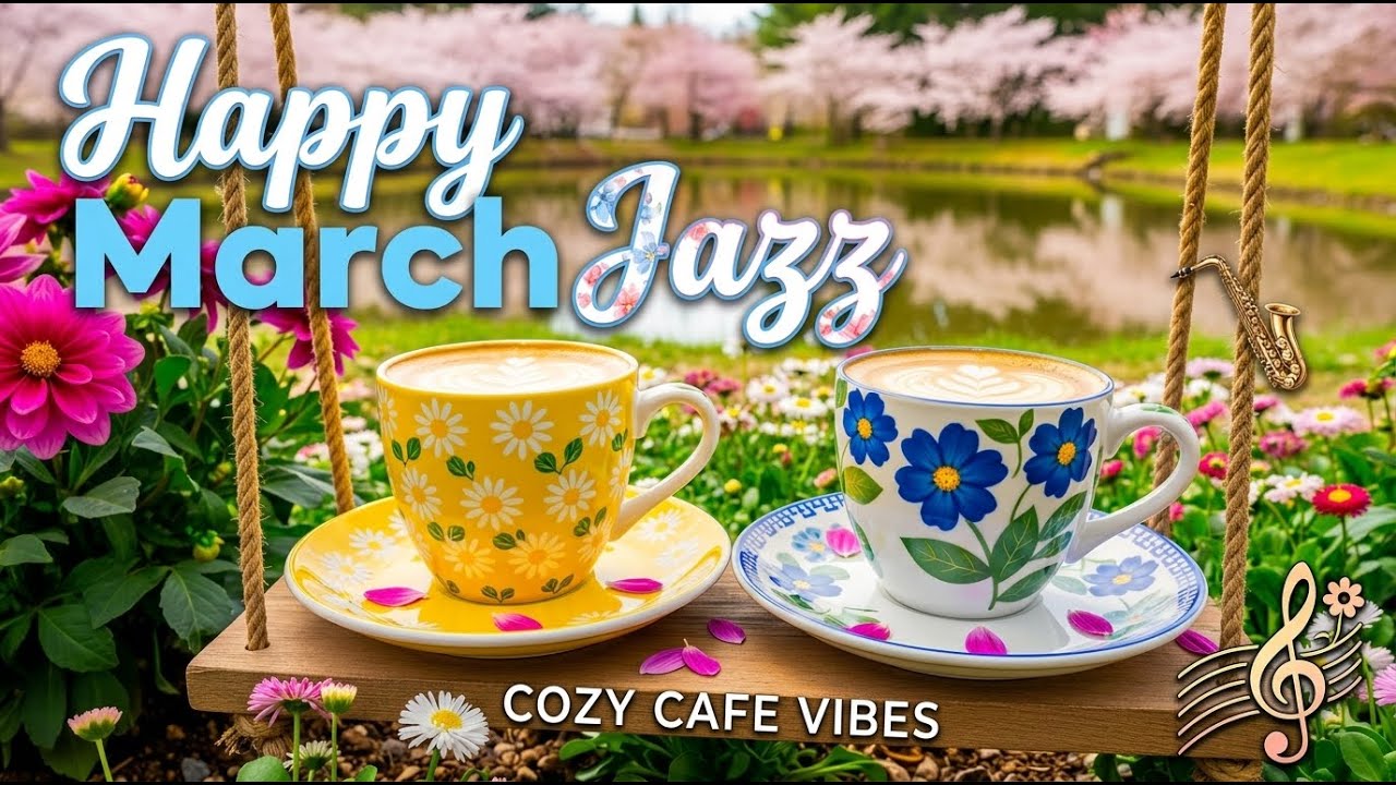 Happy March Jazz ~ Spring Morning Coffee Jazz & Exquisite Bossa Nova Piano for Stress Relief
